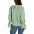 thumbnail image 2 of Vince Camuto womens  Ruffle Front Top, xs, Green, 2 of 3