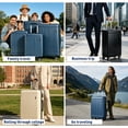 thumbnail image 5 of Tripcomp 6 Piece Hardside Spinner Luggage Set, 16/20/24/28 Inch Carry On & Checked Suitcase with TSA Lock, Lightweight Travel Luggage Combo with Backpack & Storage Bag,White, 5 of 13