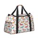 thumbnail image 2 of Fotbe Dachshund Dog Puppy Bolsa de Viaje con Estampado, Bolsa de Fin de Semana para Mujer con Compartimento para Zapatos, Bolsa de Gimnasio con Bolsillo Húmedo, 2 of 7