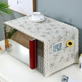 thumbnail image 2 of Cotton Linen Microwave Oven Cover Dust Proof Cloth with Storage Pockets Kitchen Toaster Appliance Protector, 2 of 15