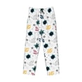 thumbnail image 6 of Uemuo Turtles And Corals Pattern Men's Wide Leg Palazzo Lounge Pants with Pockets Light Weight Loose Comfy Casual Pajama Pants-, 6 of 9