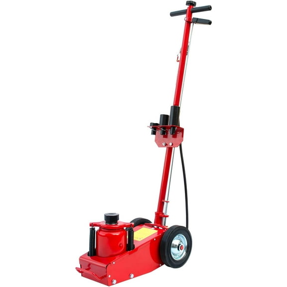 HPDMC 35 Ton Air Hydraulic Floor Jack - Quick Lift Air-Operated Axle Bottle Jack - Heavy Duty Steel Service Repair Lifting Tool for Truck, Tractor & Garage - Includes Handle & Adapters