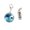 Aquamarine Blue/March, variant on July Austrian Crystal Birth Month Charm Set - Nickel-Free Charms with Birthstone-Colored Crystals & Engraved Month Tags, 12 Pack