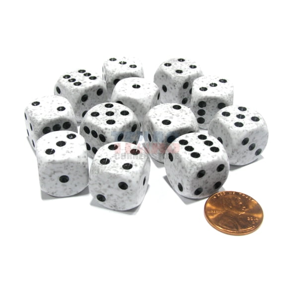 Chessex Speckled 16mm D6 Dice Block (12 Dice) - Arctic Camo #25711