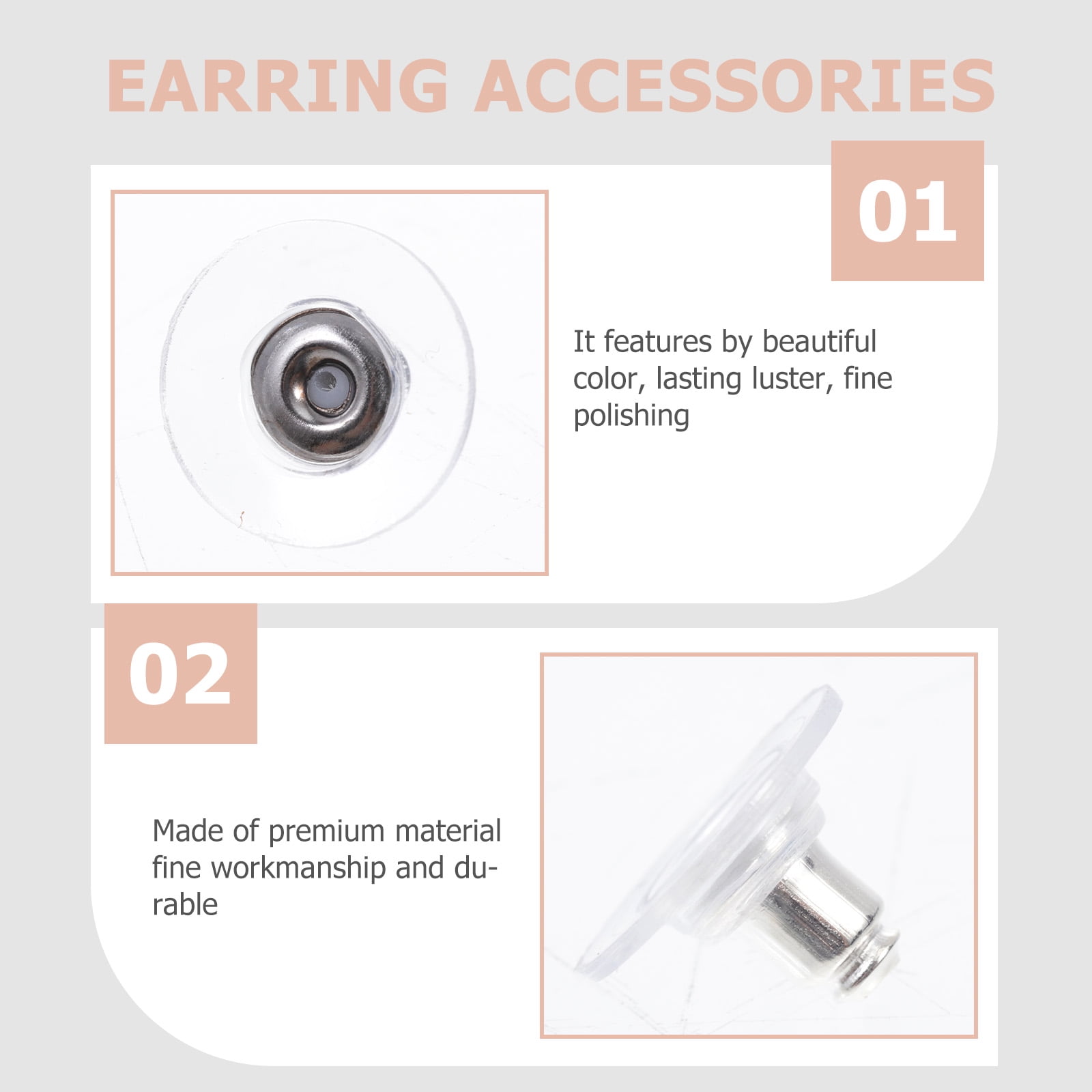 200 PCS EARPLUGS Earring Backings Nutsak Ornament Nut Manual £5.17