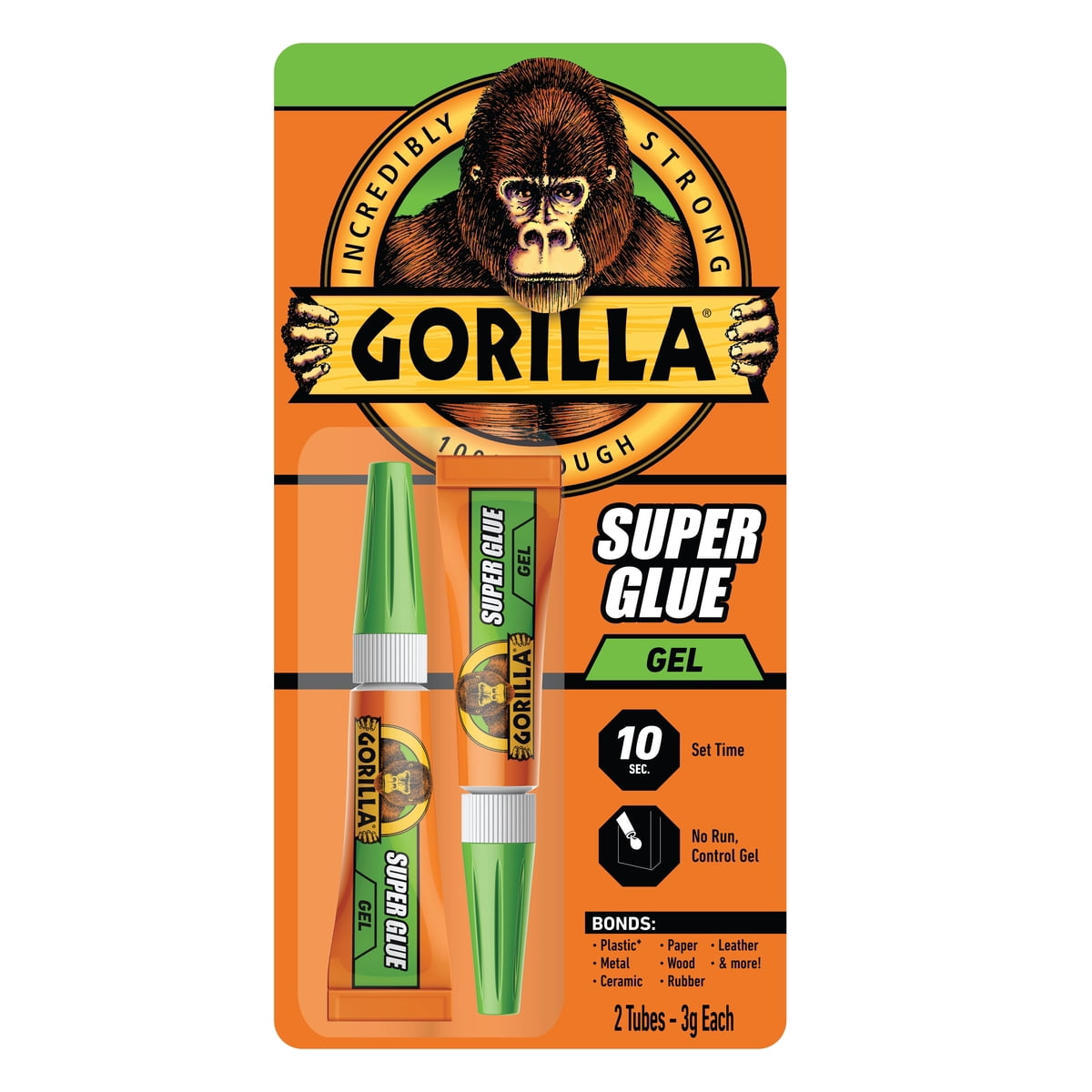 (3 pack) Gorilla Super Glue Gel 2-3g Tubes