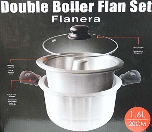 Aluminum Flan Double Boiler Cocina Criolla Flanera Baño Maria Flan Mold 8.6 in 