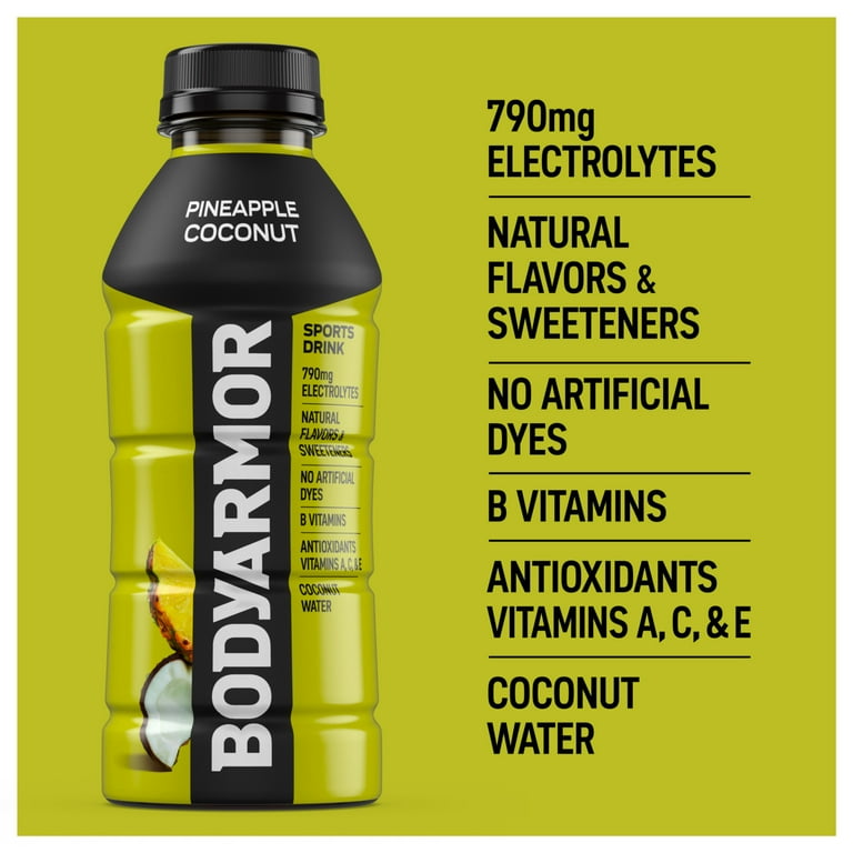 SuperDrink Sports Drink, Pineapple Coconut, 16 oz Bottle, 12/Pack SuperDrink Sports Drink, Pineapple Coconut, 16 oz Bottle, 12/Pack