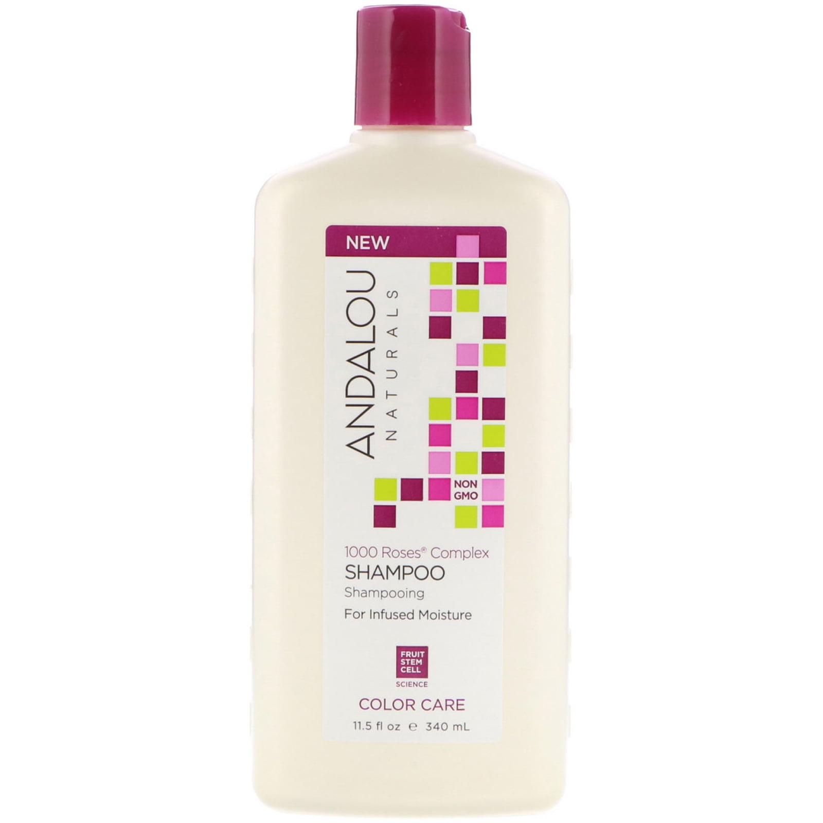 Andalou Naturals Shampoo, Color Care, For Infused Moisture, 1000 Roses
