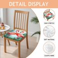 thumbnail image 2 of Palm Leaves and Flamingo Seat Covers for Dining Room Chairs Set Of 4,Stretch Printed Washable Chair Seat Cover with Elastic Ties and Button,Removable Waterproof Couch Cushion Covers, 2 of 6