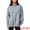 Grey, variant on Women's Oversized Mock Neck Long Sleeve Pullover Sweater 2XL White