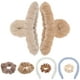 thumbnail image 2 of 1 juego de diademas de felpa con pinzas para el pelo, accesorios para el cabello para mujeres, niñas y niños., 2 of 6