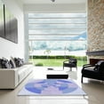 thumbnail image 7 of Ahgly Company Machine Washable Indoor Square Transitional Blue Area Rugs, 7' Square, 7 of 7