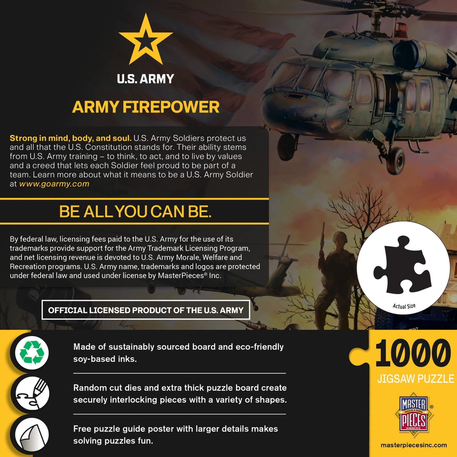 MasterPieces 1000 Piece Jigsaw Puzzle - Army Firepower - 19.25"x26.75"