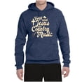 thumbnail image 2 of Wild Bobby, Y'all Need Jesus & Country Music, Pop Culture, Unisex Graphic Hoodie Sweatshirt, Vintage Heather Navy, Large, 2 of 4