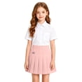thumbnail image 2 of Girls Athletic Skirts Solid Pleated Tennis Skort with Shorts High Waist School Uniform Skirts, 2 of 5