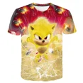 thumbnail image 4 of Camiseta Kawaii Super Sonic, camiseta de manga corta con dibujos animados de juego para niños y niñas, camiseta Harajuku, camisetas para niños, camisetas divertidas, ropa para niños, 4 of 5