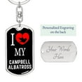 thumbnail image 2 of Campbell Albatross Bird Lover Keyring Keychain Stainless Steel or 18k Gold, 2 of 8