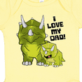 thumbnail image 4 of Inktastic I Love my Dad with Baby and Daddy Triceratops Boys or Girls Baby Bodysuit, 4 of 5