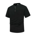 thumbnail image 4 of Men's Henley Shirts Short Sleeve Pocket Tee Shirts Cotton Casual T-Shirts Vintage Plain Shirts Summer Fashion, 4 of 7