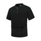 thumbnail image 4 of pstuiky camisetas para hombre, Blusa de cuello alto de manga corta con bolsillos y botones de color liso a la moda para hombre ropa de hombre xxxl, 4 of 7