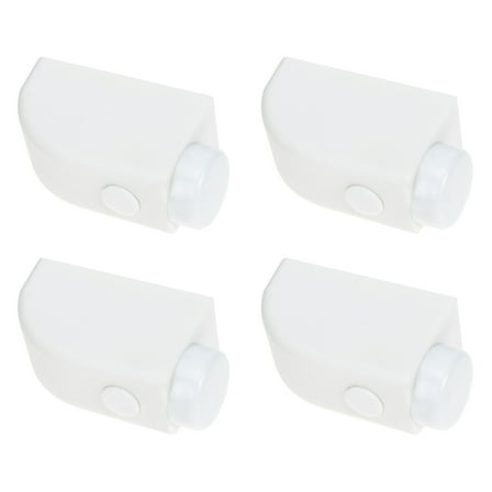 4 Pcs Window Stopper Push and Pull Sliding Door White Plastic