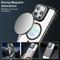thumbnail image 3 of Allytechgroup Magnetic Clear Phone Case for Apple iPhone 13 Pro Max, Shockproof Anti-Yellow Camera Lens Kickstand Compatible with MagSafe and Car Mount Anti-Scratch Magnetic Case for Women Men, Blue, 3 of 7