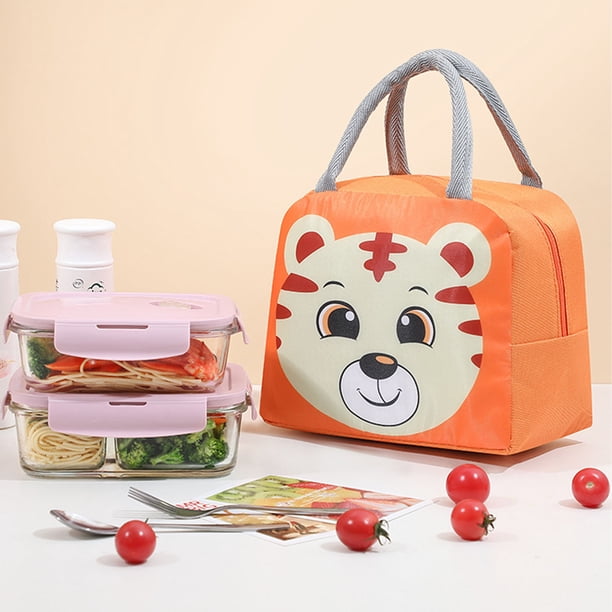 Bolsa De Almuerzo, Bolsa De Almuerzo De Tela Oxford Lindo Dibujo De Animales De Dibujos Animados Bolsa De Almuerzo Aislante Bolsa De Almuerzo Impermeable Para La Oficina