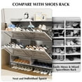 thumbnail image 6 of Shoe Cabinet with 4 Flip Drawers, Freestanding Shoe Cabinet Organizer, Shoes Storage Cabinet for Entryway, Narrow Shoe Rack Cabinet, 6 of 8