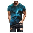 thumbnail image 2 of T-Shirts pour Hommes Aqestyerly Mode de Rue Décontractée Design Intéressant Imprimé Col Rond Manches Courtes, 2 of 6