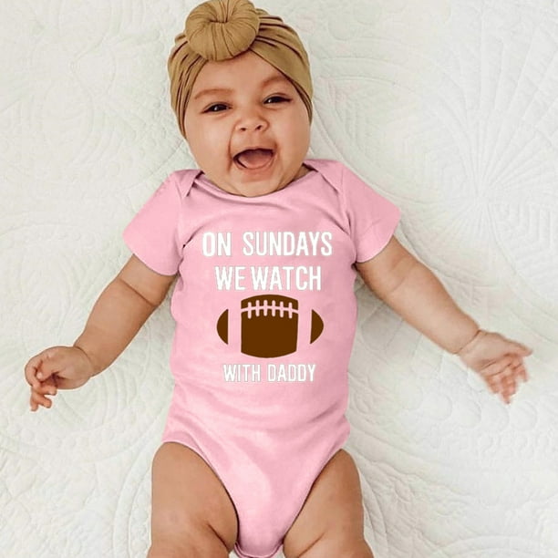 Gibobby Panalero de algodon con estampado de Rugby y letras de manga corta para ninos y ninas mono para recien nacidos ropa para ninos Rosa 3 6 Meses Walmart en linea