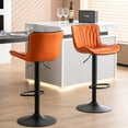 thumbnail image 6 of Kidol & Shellder Orange Bar Stools 1 Pcs Soft Swivel Leather High Counter Stools, 6 of 8