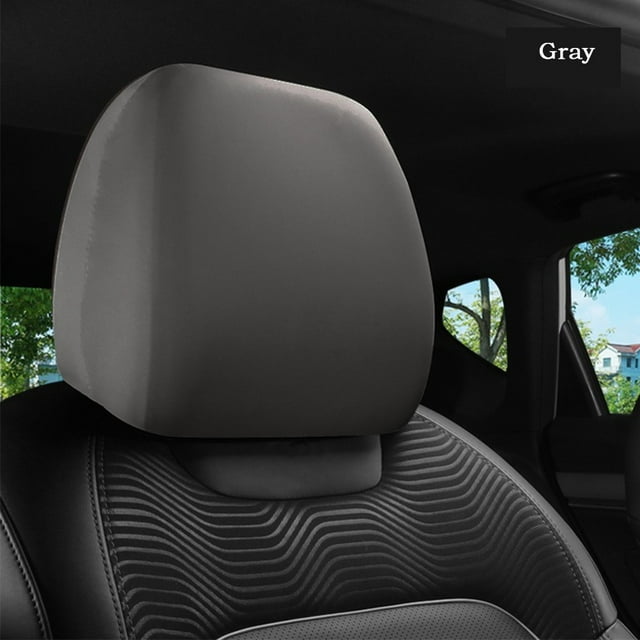 MYG Black Premium Cloth Headrest Cover For Car, Truck, SUV, Auto Universal Fit