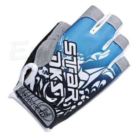 Hand Crew Unisex Adult Road Mountain Cycling Bike Half Gloves w/ 3D Gel Padded Palm (Medium  Blue) price history on PriceWatchPro