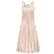 Medium Petite Womens Dress Rosé Sparkling Sleeveless Princess Cut
