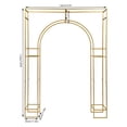 thumbnail image 2 of SENDERPICK 8.2ft Gold Wedding Arch Backdrop Stand, Square Arch Double Metal Balloon Arch, 2 of 19