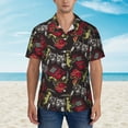 thumbnail image 2 of Rateoe Vintage Gaming Pattern Men’s Hawaiian Shirt – Short Sleeve Button-Down Tropical Beach Shirt, Lightweight & Breathable Casual Aloha Shirt with Pocket,Medium, 2 of 7