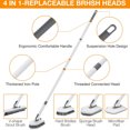 thumbnail image 5 of Multipurpose Shower Mop, High Efficient Cleaning Non-Scratch Experience For Bathroom Kitchen Bathtub Glass Tile Sink Wall, Shower Cleaning Brush With Extendable Handle (52"), 5 of 5