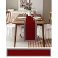 thumbnail image 3 of Table Runner Dresser Scarves 48 Inch Long, Greek Geometric Inspired Twist Line Linen Dining Table Runners Abstract Key Pattern on Red Tabletop Scarf for Wedding Holiday Party Kitchen, 3 of 7