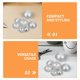 thumbnail image 3 of GOOHOCHY 8 juegos de moldes para bombas de baño - Moldes esféricos de aleación de aluminio para hacer tú mismo - Multiusos para jabón, bolas de sal y repostería. Suministros para manualidades., 3 of 8
