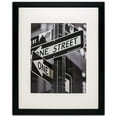 thumbnail image 1 of The Display Guys –– Solid Pine Wood Picture Frame with Mat and Tempered Glass – Wall Mounting – 18" x 24" - Black, 1 of 7