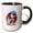Black/White, variant on 3drose, Cute Girl, a Bucket of Ice, Cold Refreshing Drink. Cinco De Mayo Gift, 15oz Two-tone Yellow Mug
