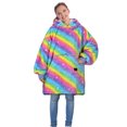 thumbnail image 6 of Catalonia Rainbow Blanket Hoodie for Kids, Oversized Wearable Sherpa Sweatshirt Pullover for 7-16 yr Teens Youth, Kids Gift Idea, 6 of 6