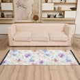 thumbnail image 2 of Yayeee Runner Rug for Bedroom 2'x6' Machine Washable Hallway Non Slip Mat, Purple Flower Pattern, 2 of 8