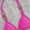Hot Pink, variant on YTCAMLO 2 Piece Women's Rhinestone Swimsuits Trendy Halter String Bikini Sets High Cut Top High Waisted Bottoms Side Tie Bathing Suit, White S