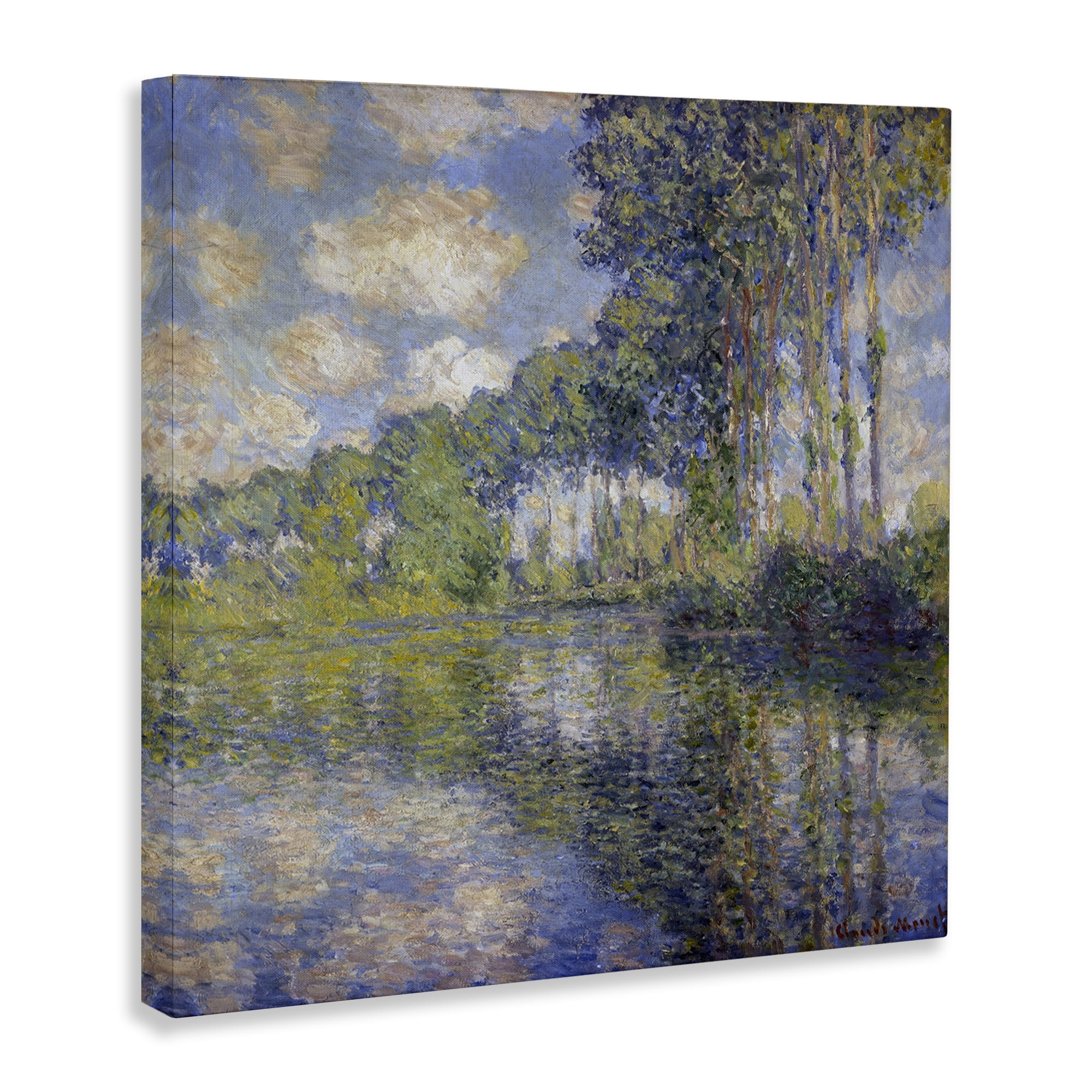 Stupell Industries Classic Monet Poplars on the Epte Landscape & Nature Painting Wrapped Canvas Art Print Wall Art, 36 x 36
