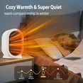 thumbnail image 4 of Mini Desktop Heater with Safety Protection, 1200W PTC Ceramic Heating, 2 Heat Settings, Compact, 4 of 19