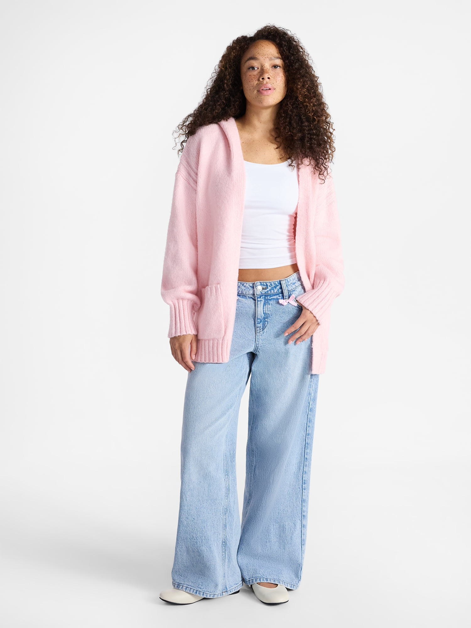 No Boundaries Fashion Hooded Cardigan, Women's