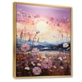 thumbnail image 2 of Designart "Meadow Twilight painting" Floral Floater Framed Canvas Print, 2 of 7