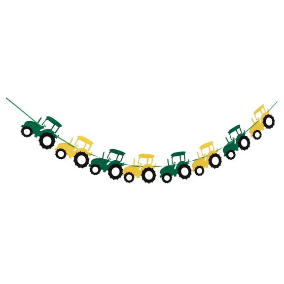 DINHEAROM 2Pcs Hanging Linen Car Banner for Party and Festival Decoration